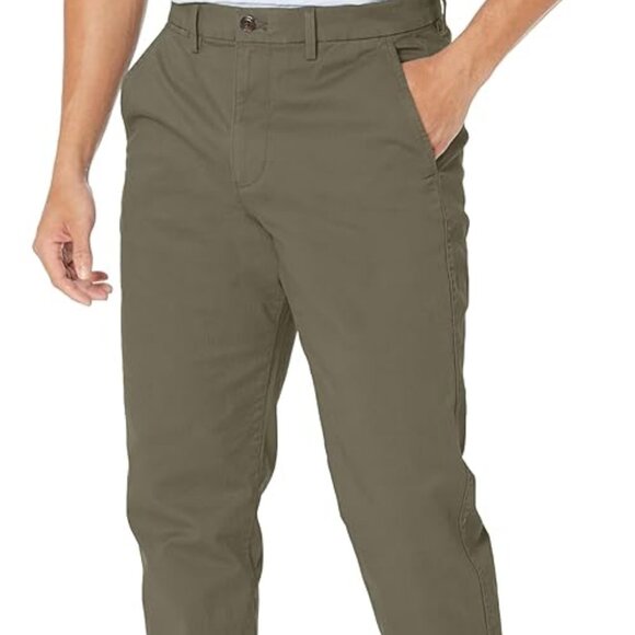 Gapflex Essential Khakis in Straight Taper Casual Pants: Mesculen Green - Picture 1 of 4